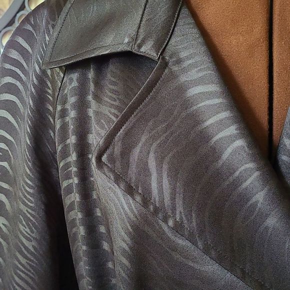 Bianca Nygard Petite Black Zebra Coat 12 - Picture 5 of 9